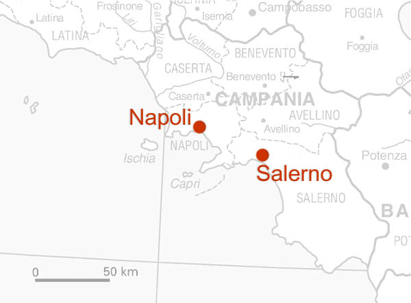 map of Campania