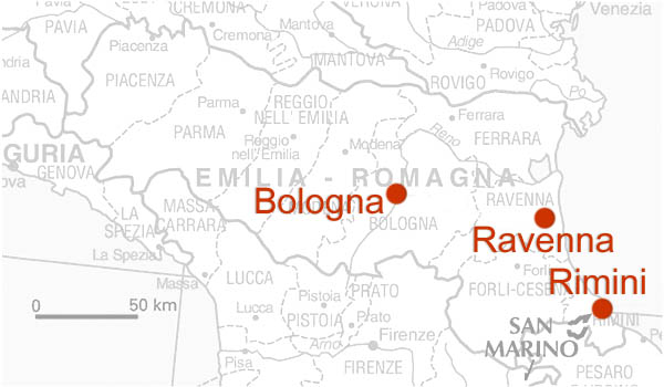 map of Emilia-Romagna